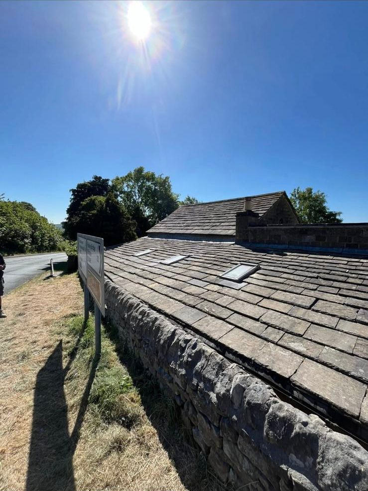 Slate roof restoration on cottage